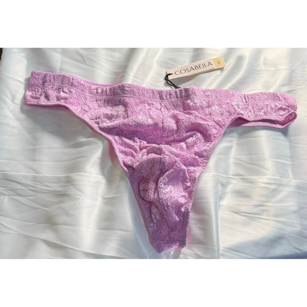 Cosabella NSN‎ Men's Lace G-String Italian Lace Thong Neela Flower size XL NWT